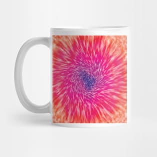 Blue, pink, and orange tie dye circle Mug